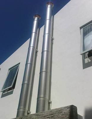 購(gòu)買(mǎi)預(yù)制雙層不銹鋼煙囪，外壁保溫效果好